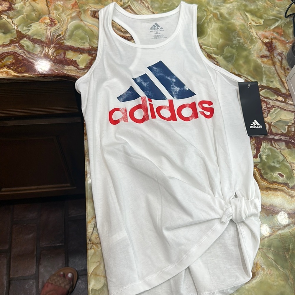 NWT Girls Adidas Tank Top Size Medium 10/12